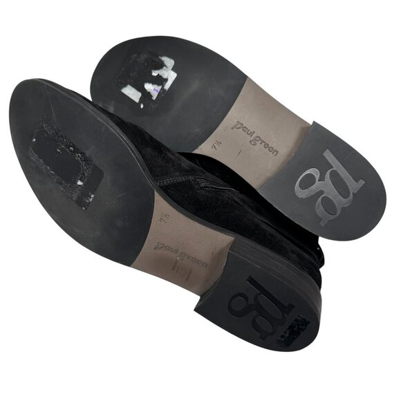 Paul Green Women's Reeve  Booties Black Soft Suede Size 7.5 UK/ US 10 NEW $535 - Picture 5 of 5